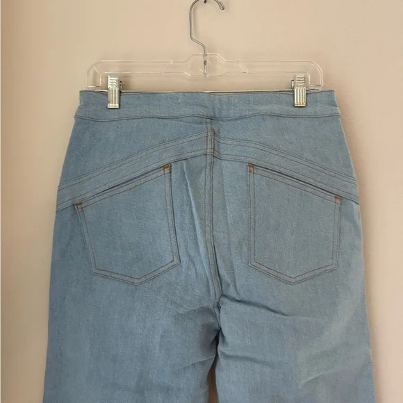 NWOT stoned immaculate side zip wide leg jeans - light denim wash (P2) - Picture 7 of 10